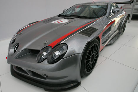 Den smukke drømmebil fra Mercedes, SLR McLaren.
(Foto: Motorsporten.dk)
